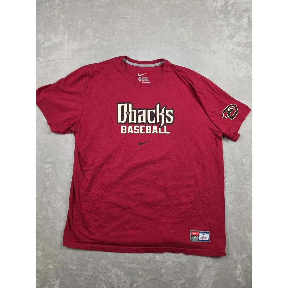 Nike Arizona Diamondbacks T-Shirt Mens XXL Red Dbacks Baseball MLB Graphic Y2K